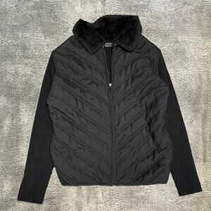 Effeci Y2k Ribbed Zip Up Sweater